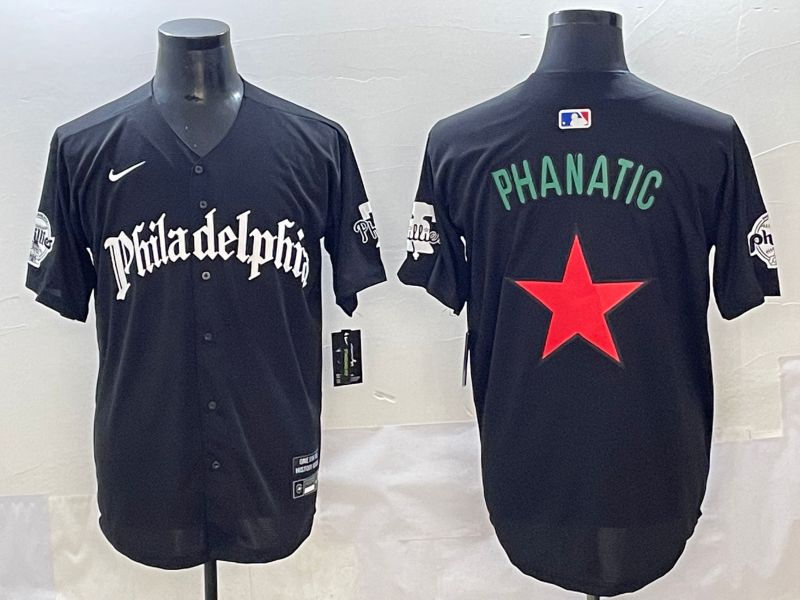 Men 2025 Philadelphia Phillies Blank Black Five generations Joint Name Nike MLB Jersey style 1->san diego padres->MLB Jersey